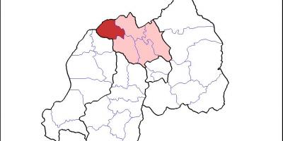 Zemljevid musanze Ruandi