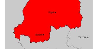 Zemljevid Ruandi malarija