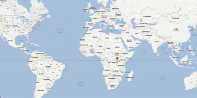 Zemljevid Ruandi v svetu